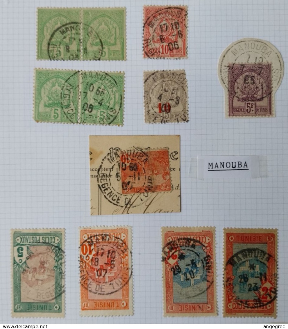 Tunisie Lot Timbre Oblitération Choisies Manouba Dont  Colis Postaux Et Fragment  à Voir - Used Stamps