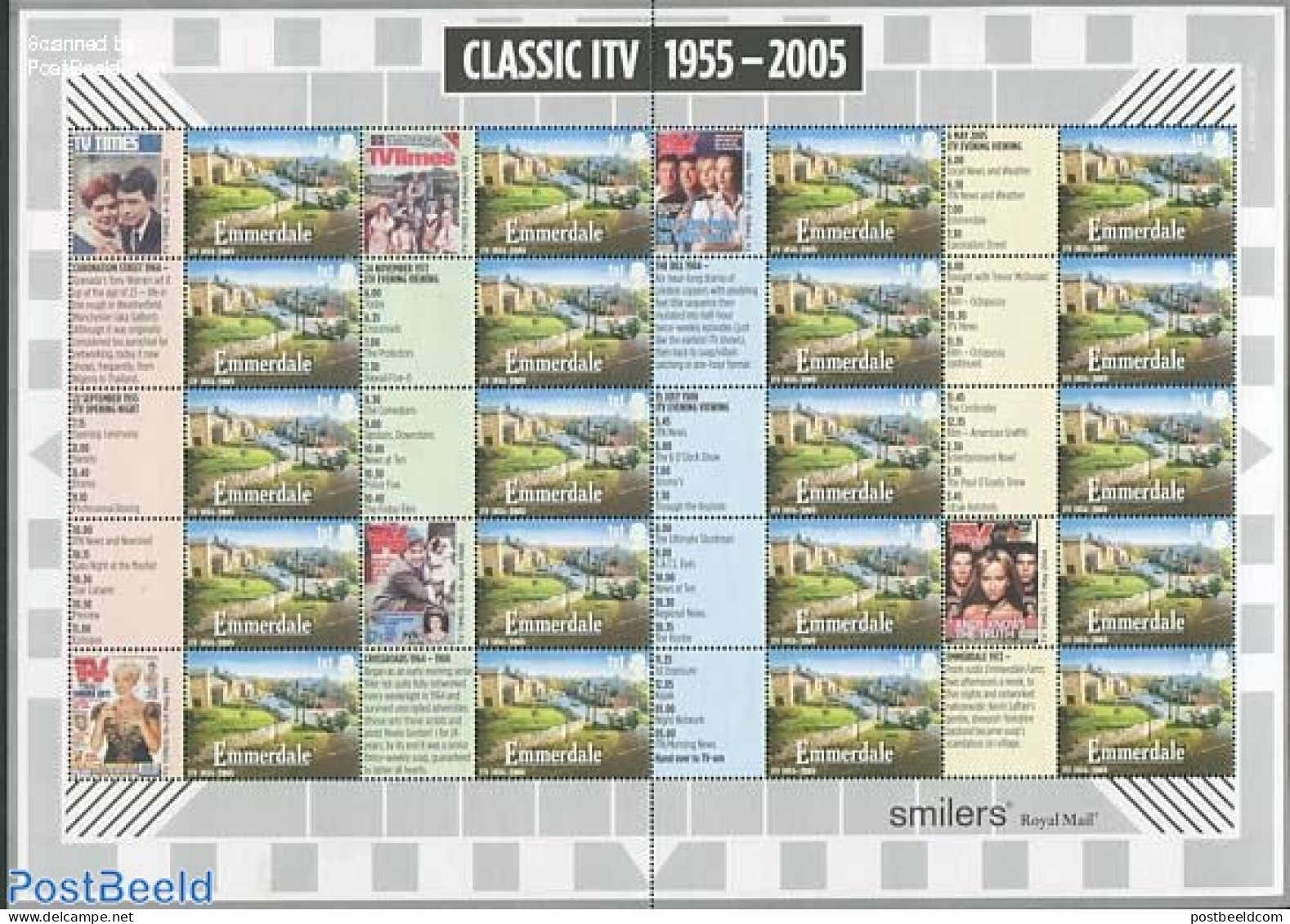 Great Britain 2005 Classic ITV, Label Sheet, Mint NH - Nuovi