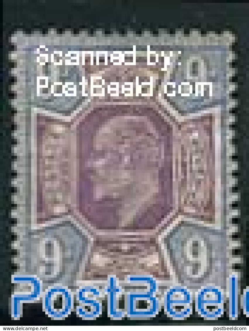 Great Britain 1902 9p, Stamp Out Of Set, Unused (hinged) - Ongebruikt
