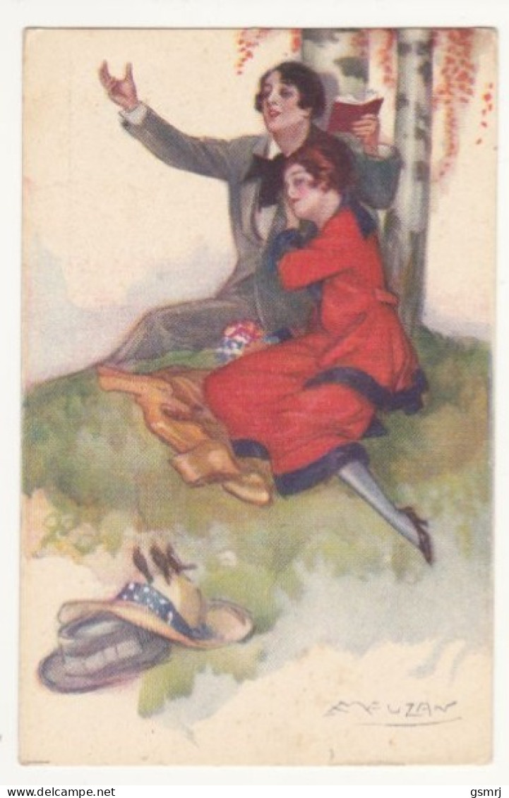 Cartolina - Illustratore - Mauzan - Donne - Mauzan, L.A.