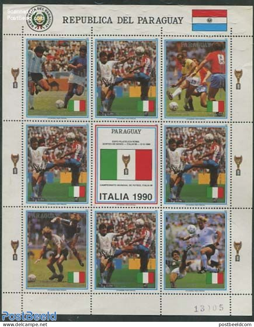 Paraguay 1989 WC Football M/s, Mint NH, Sport - Football - Paraguay