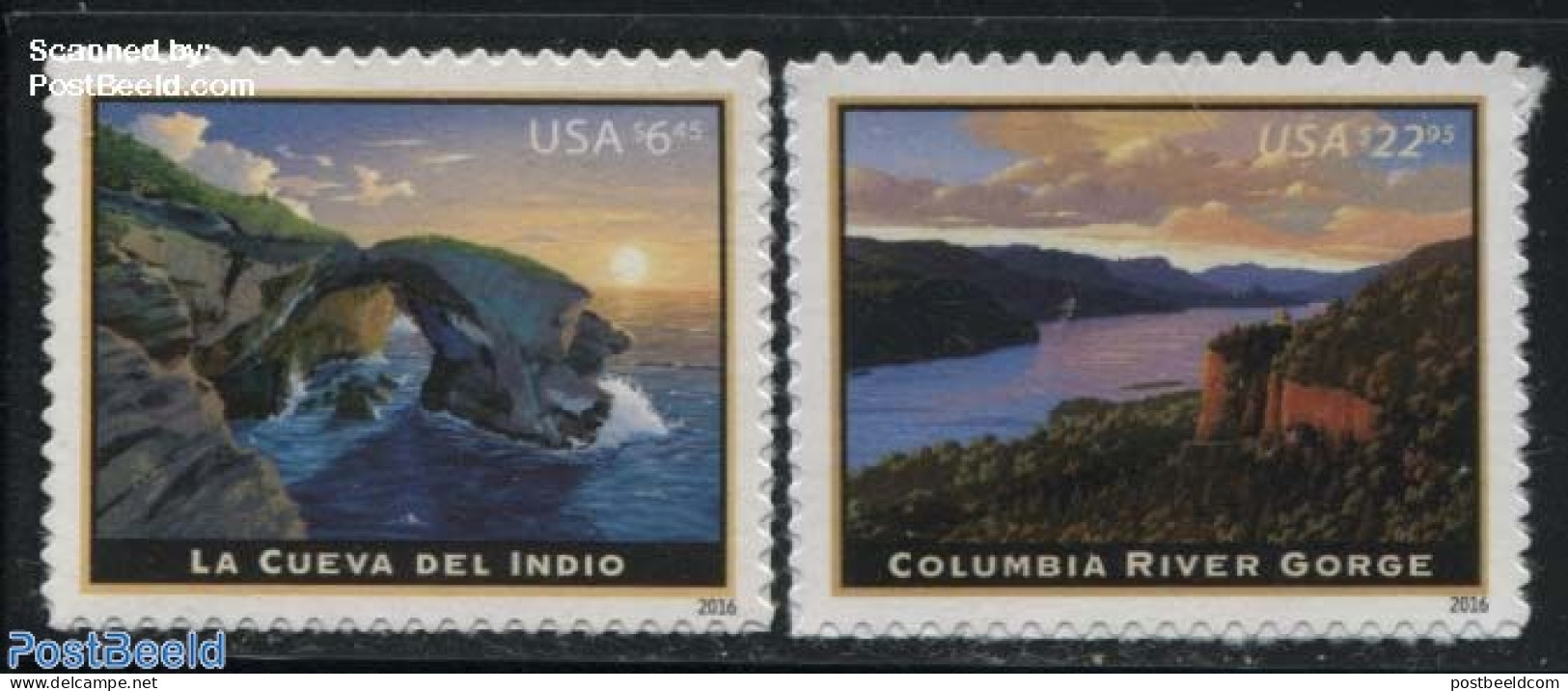 United States Of America 2016 Landscapes 2v S-a, Mint NH, Nature - Water, Dams & Falls - Ungebraucht