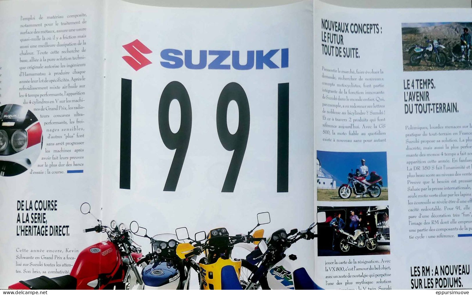 POSTER SUZUKI GAMME 1991 Avril 1991 MJFL - Advertising