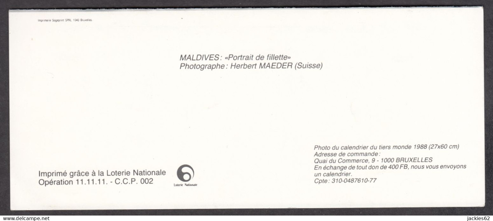 094355GF/ Herbert MAEDER, *Maldives, Portrait De Fillette* - Andere & Zonder Classificatie