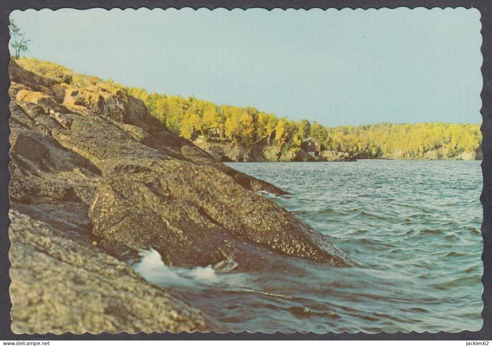 127665/ Lake Superior, Colorful Rocky Shoreline Before Winter's Disturbing Storms - Altri & Non Classificati