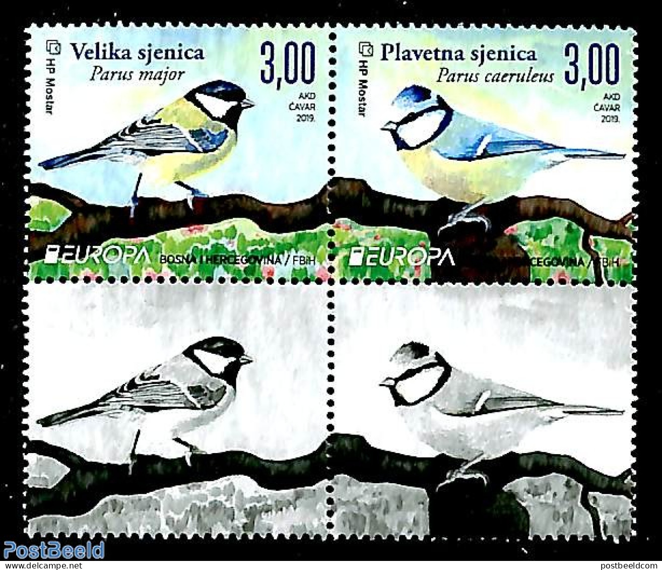 Bosnia Herzegovina - Croatic Adm. 2019 Birds 2v+2 Tabs [+], Mint NH, History - Nature - Europa (cept) - Birds - Bosnien-Herzegowina