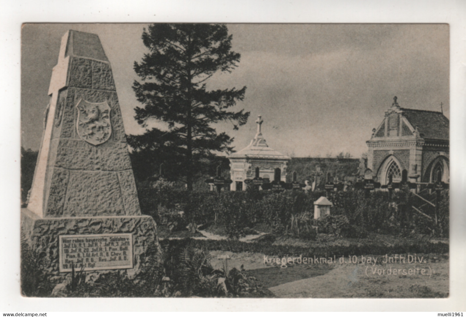 +5021, WK I, Feldpost,  Bayrisches Kriegerdenkmal - War Memorials