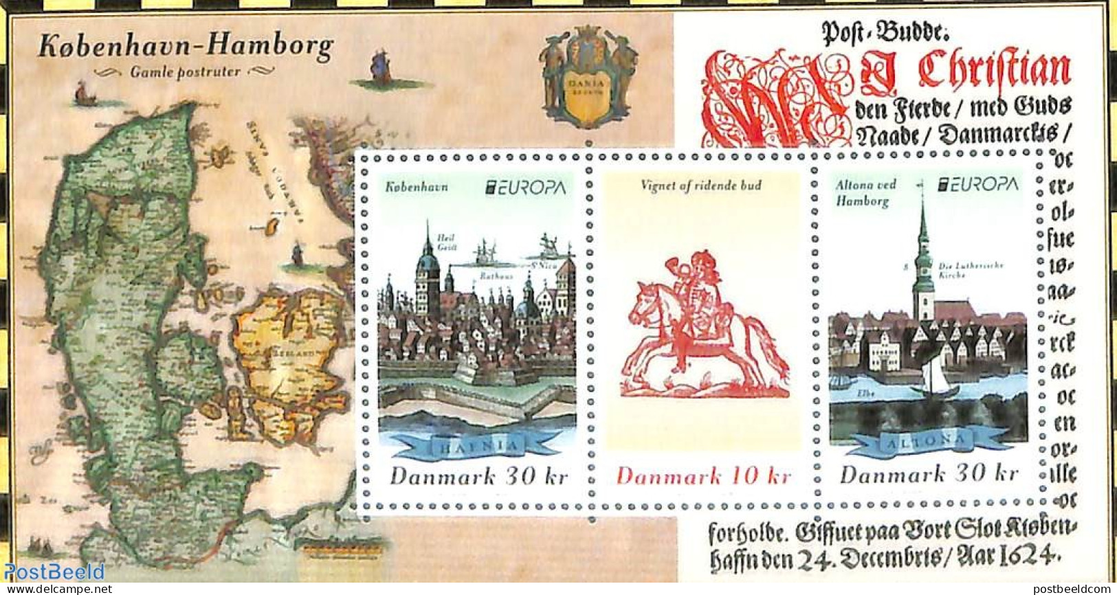 Denmark 2020 Europa, Old Postal Roads S/s, Mint NH, History - Nature - Transport - Various - Europa (cept) - Horses - .. - Ongebruikt