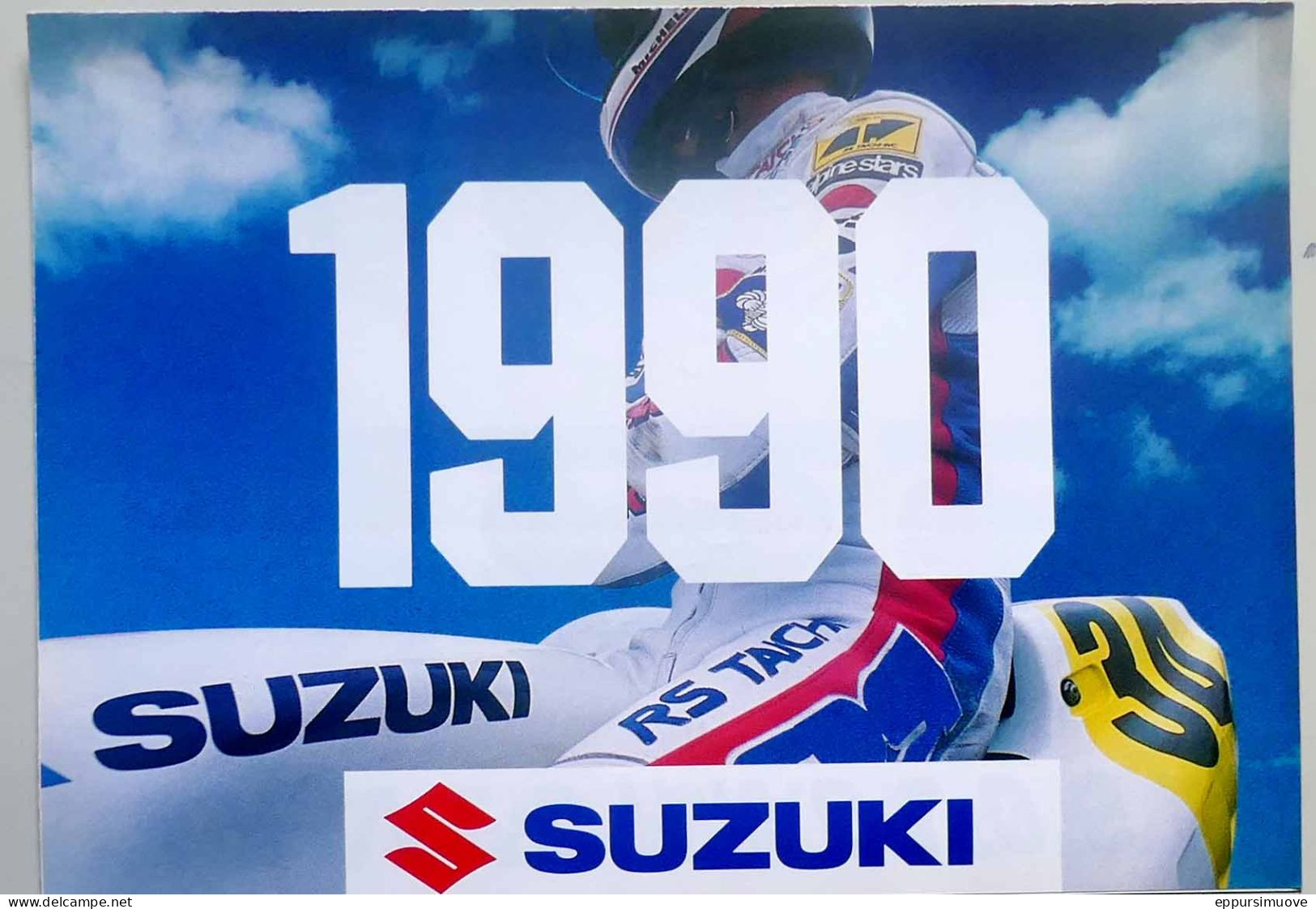 POSTER GAMME MOTO SUZUKI 1990 FL-05 - Advertising