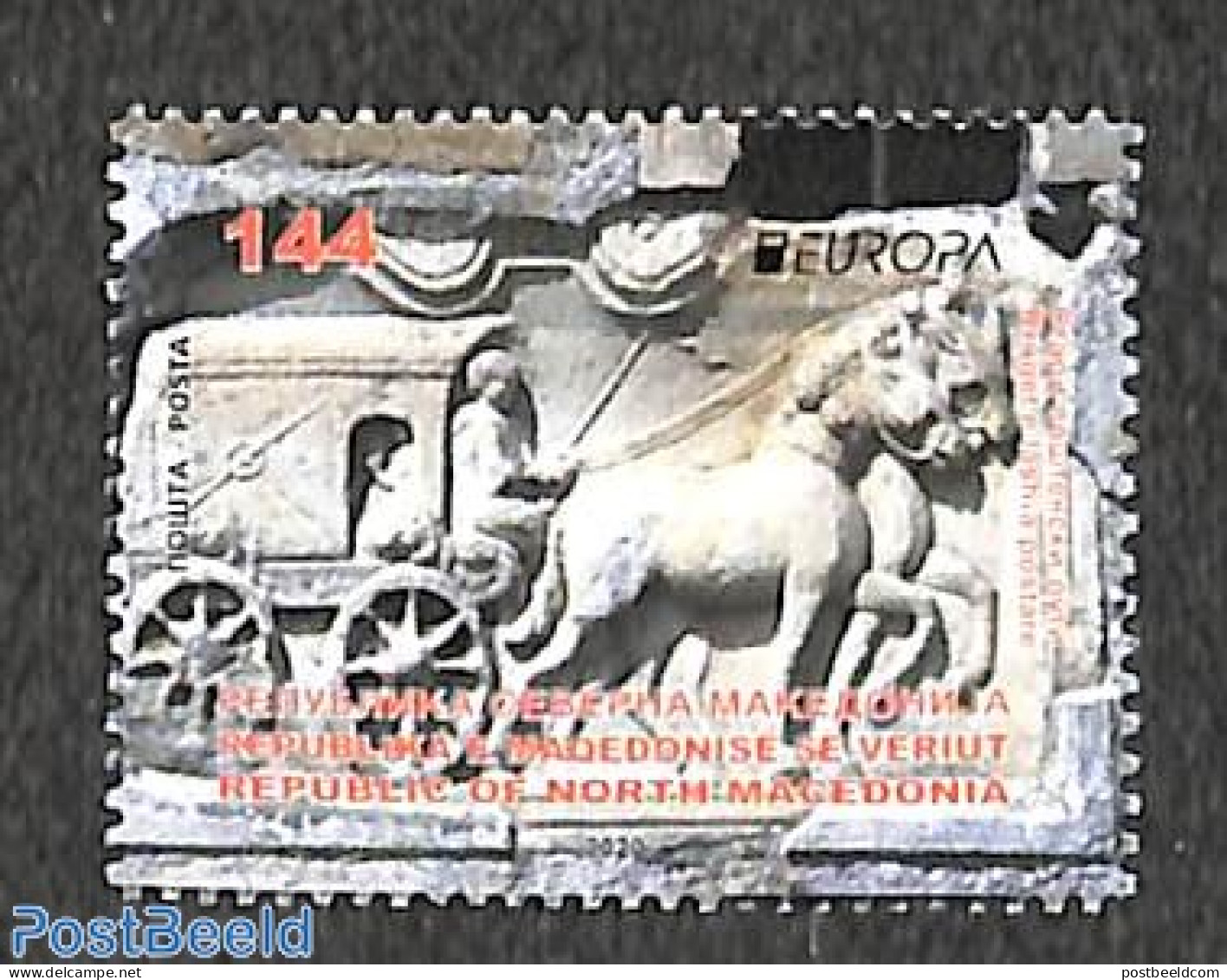 North Macedonia 2020 Europa, Old Postal Roads 1v, Mint NH, History - Nature - Transport - Europa (cept) - Horses - Pos.. - Post