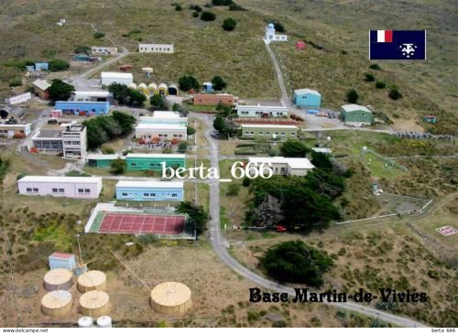 TAAF Amsterdam Island Martin-de-Viviès Base Aerial View UNESCO New Postcard - TAAF : Territori Francesi Meridionali