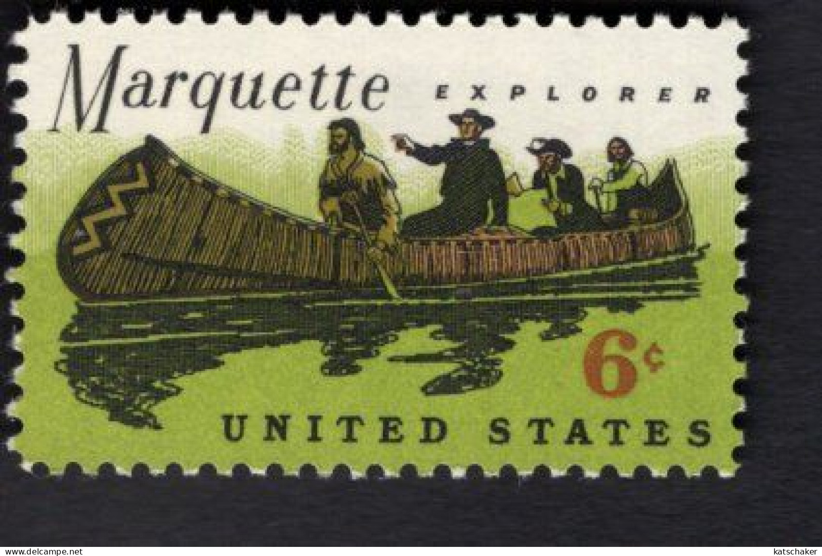 203630186 1968 SCOTT 1356 (XX) POSTFRIS MINT NEVER HINGED - FATHER MARQUETTE AND LOUIS JOLLIET EXPLORING THE MISSISSIPPI - Ungebraucht