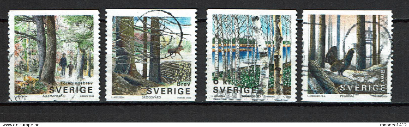 Sweden 2000 - Wood Motif, Forest - Used - Gebruikt