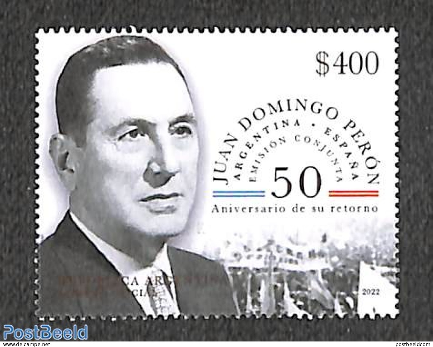 Argentina 2022 J.D. Perón 1v, Joint Issue Spain, Mint NH, History - Various - Politicians - Joint Issues - Ongebruikt
