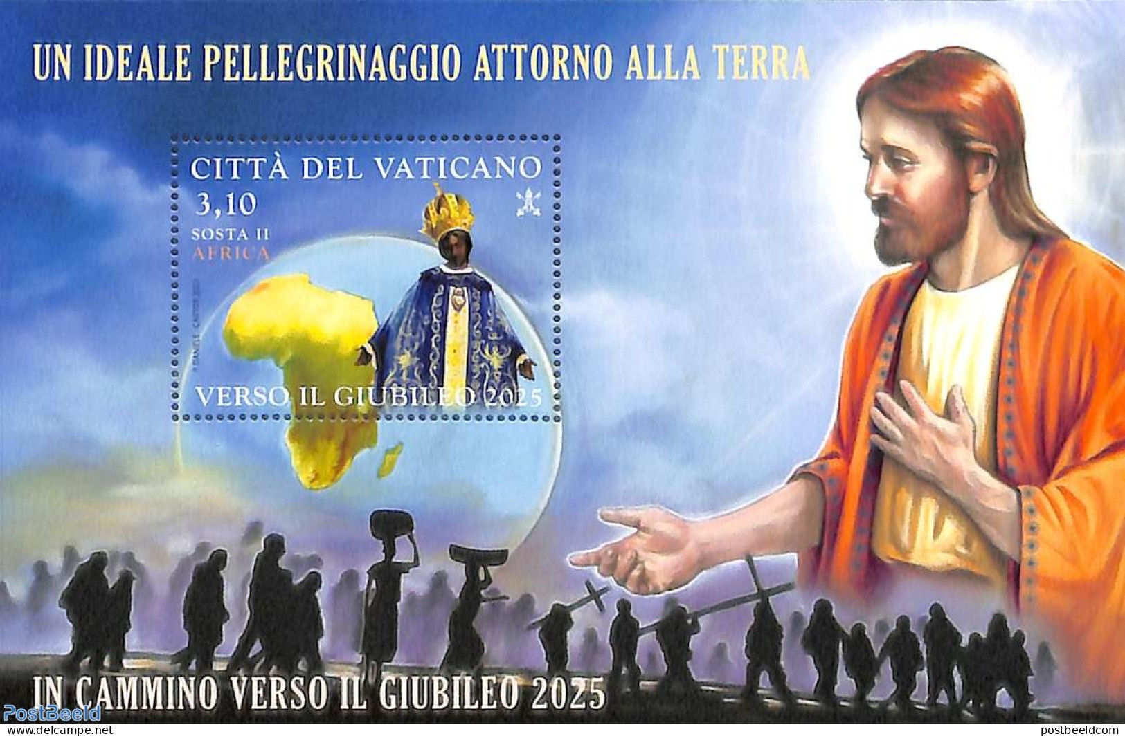 Vatican 2023 Africa Jubilee S/s, Mint NH, Religion - Various - Religion - Maps - Neufs