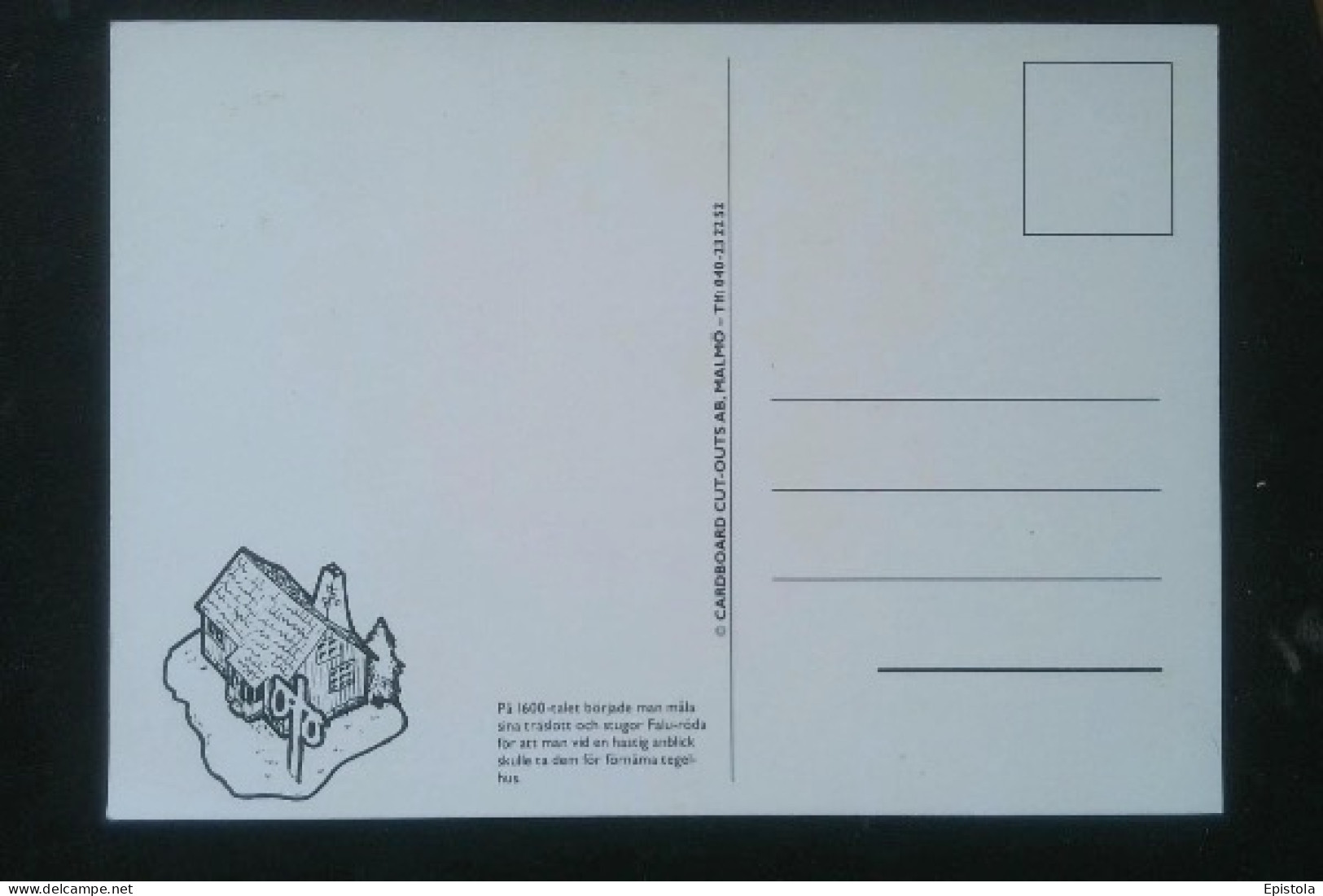 ► Maison  Maquette Suédoise (Cardboard Cut-outs Malmo) - Cartoline Con Meccanismi