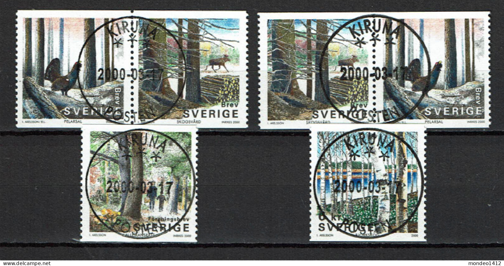 Sweden 2000 - Wood Motif, Forest - Complete - Used - Usados