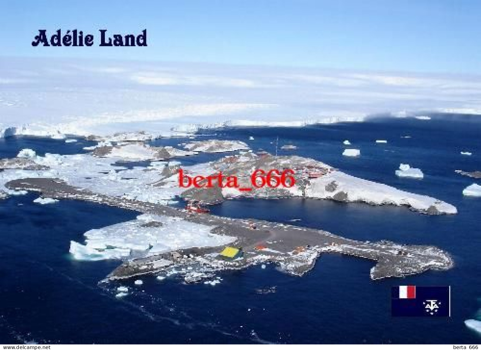 TAAF Antarctica Adelie Land Base Aerial View UNESCO New Postcard - TAAF : Franse Zuidpoolgewesten