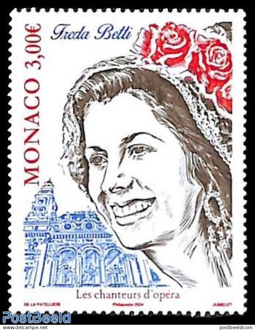 Monaco 2024 Freda Betti 1v, Mint NH, Performance Art - Music - Unused Stamps