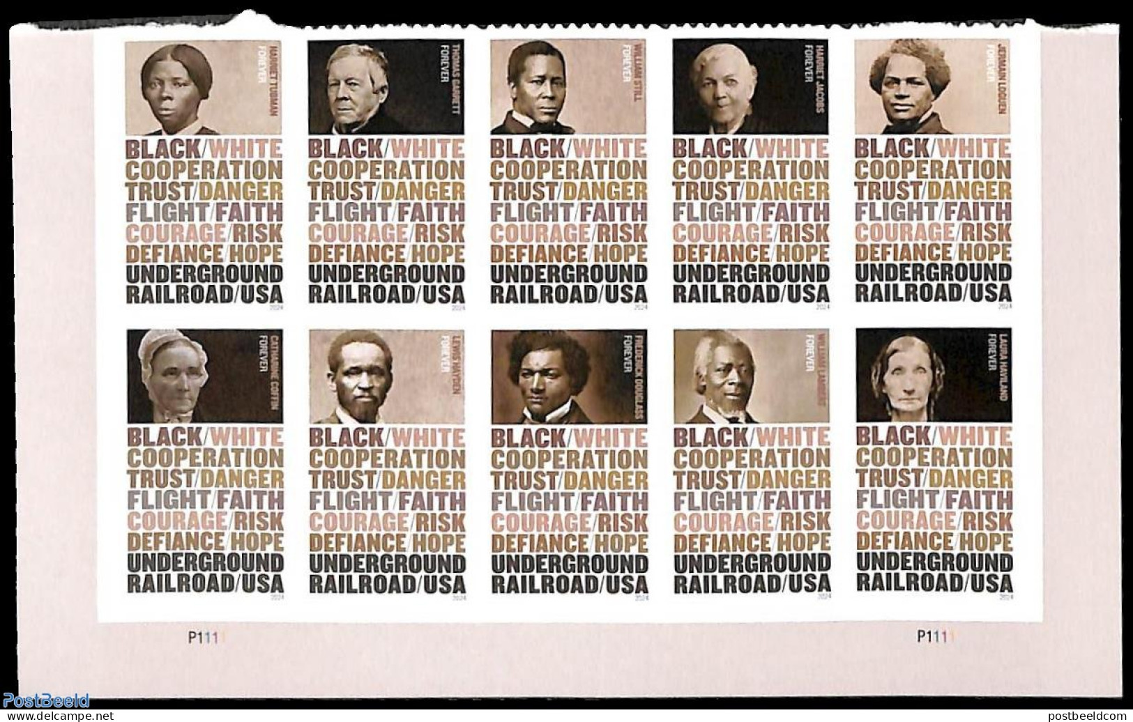 United States Of America 2024 Underground Railroad 10v S-a, Mint NH - Unused Stamps