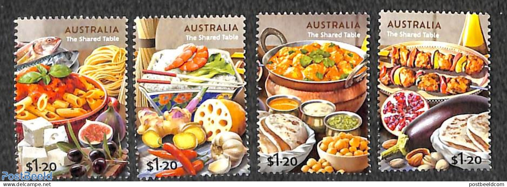 Australia 2024 Shared Table 4v , Mint NH, Health - Food & Drink - Nuovi