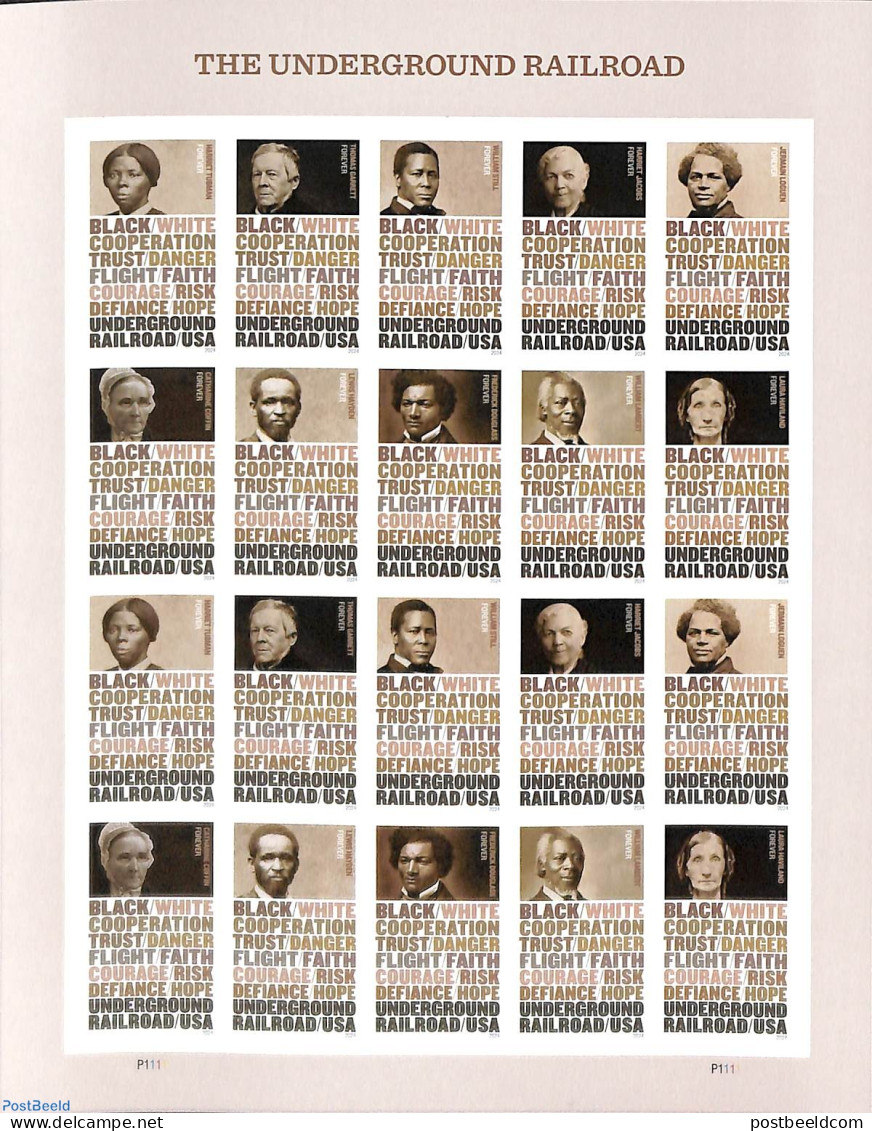 United States Of America 2024 Underground Railroad M/s (with 2 Sets), Mint NH - Nuovi