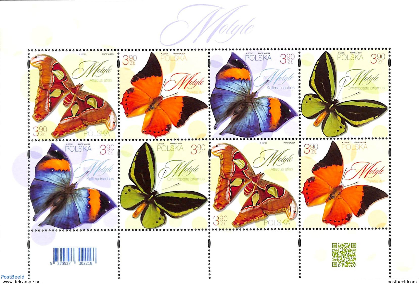 Poland 2024 Butterflies M/s, Mint NH, Nature - Butterflies - Nuevos