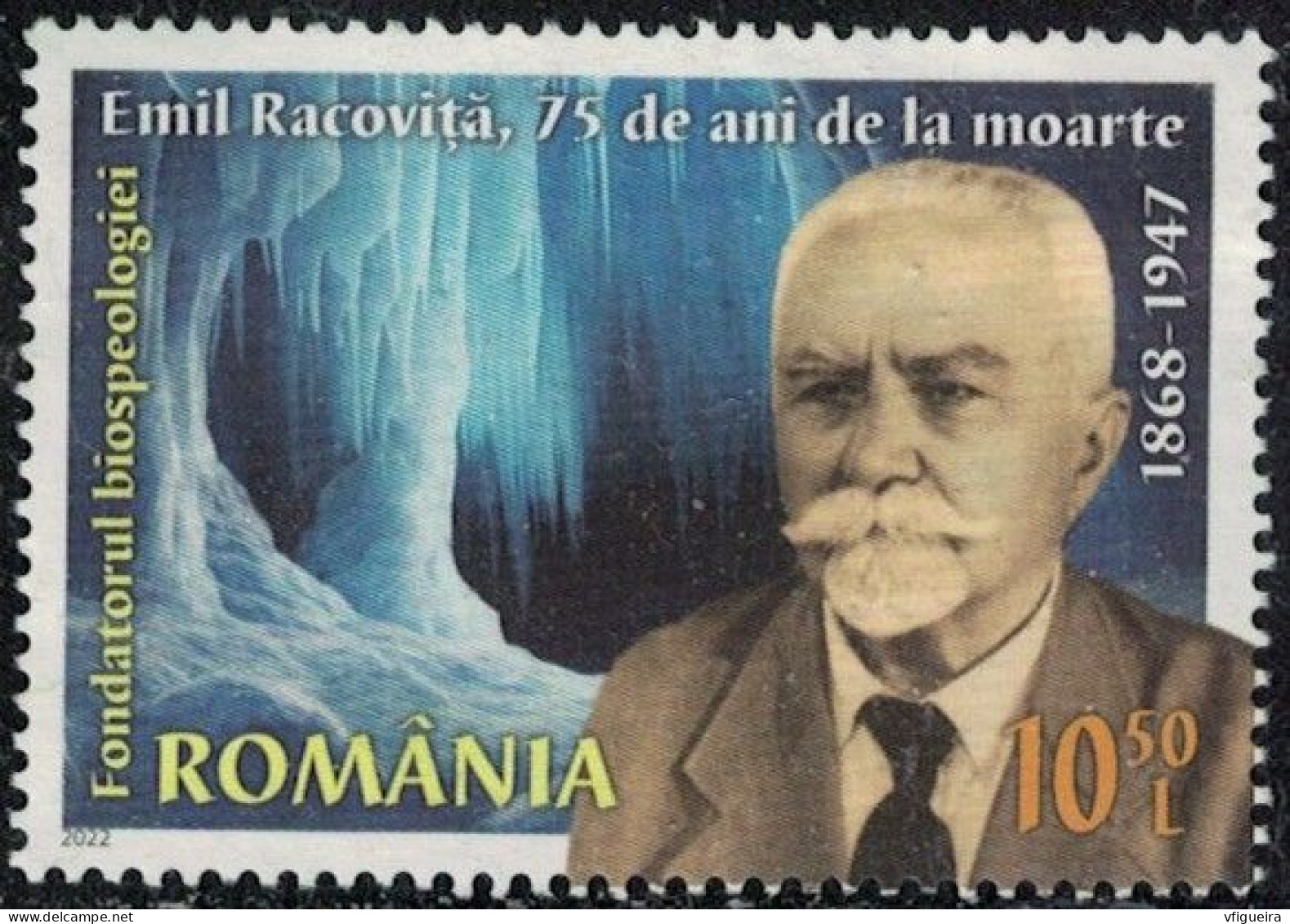 Roumanie 2022 Used Emil Racovita Biologiste Explorateur Y&T RO 6945 SU - Usados