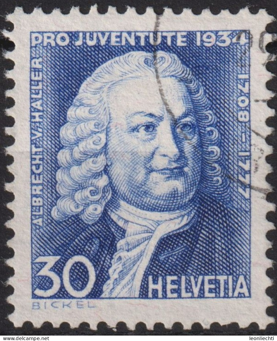 1934 Schweiz / Pro Juventute ° Mi:CH 284, Yt:CH 281, Zum:CH J72, Albrecht Von Haller - Used Stamps