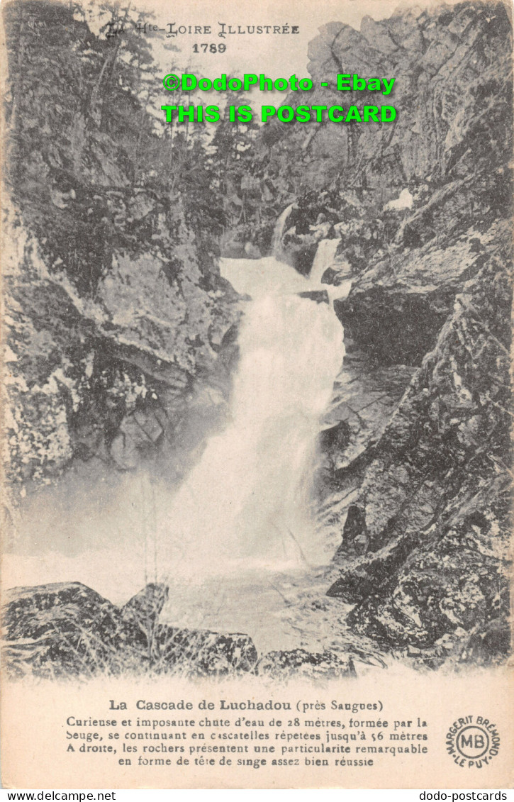 R406963 La Hte. Loire Illustree. 1789. La Cascade De Luchadou Pres Saugues. Marg - World