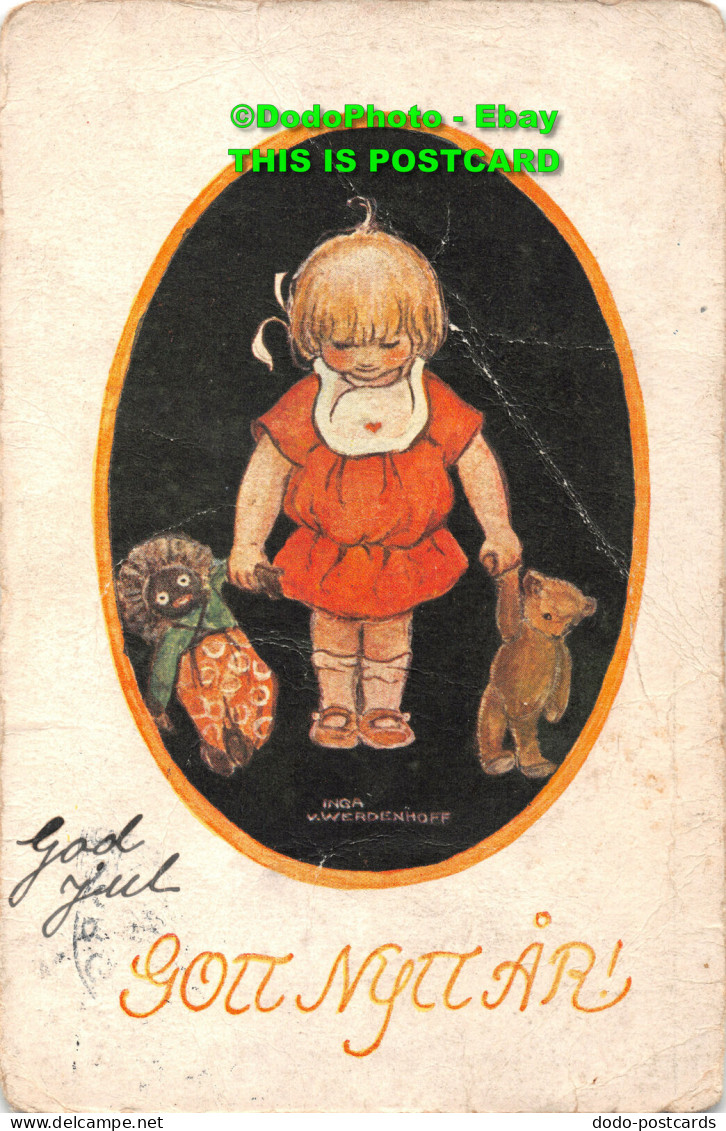 R406146 Inga V. Werdenhoff. Girl. Postcard - World