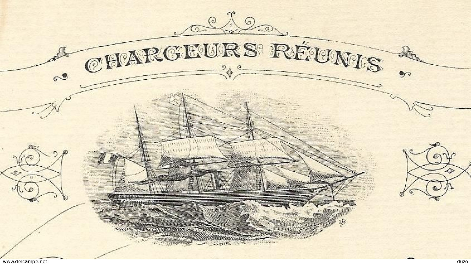 1895 Maritime Connaissement Pour Rio De Janeiro Chargeurs Réunis Petit Père & Fils: Services Réguliers Afrique & Brésil - Transport