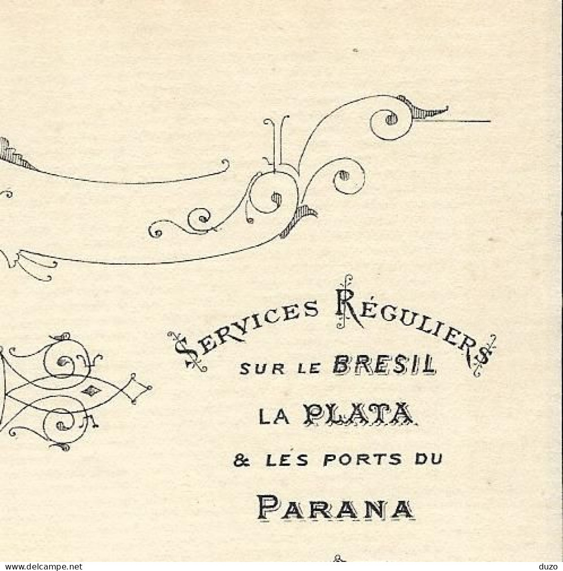 1895 Maritime Connaissement Pour Rio De Janeiro Chargeurs Réunis Petit Père & Fils: Services Réguliers Afrique & Brésil - Transporte