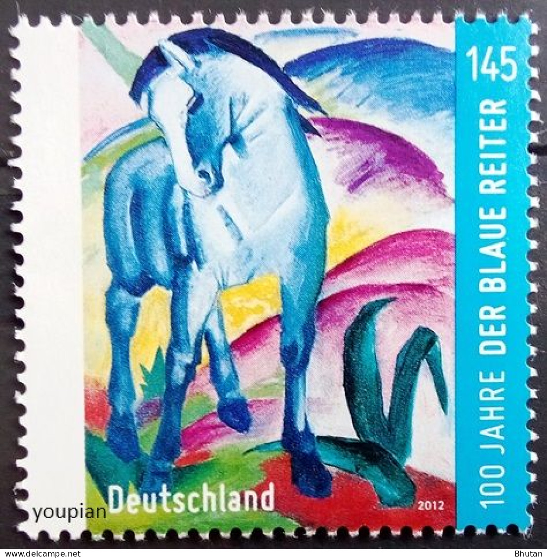 Germany 2012, 100 Years Of The Blue Rider, MNH Single Stamp - Ongebruikt