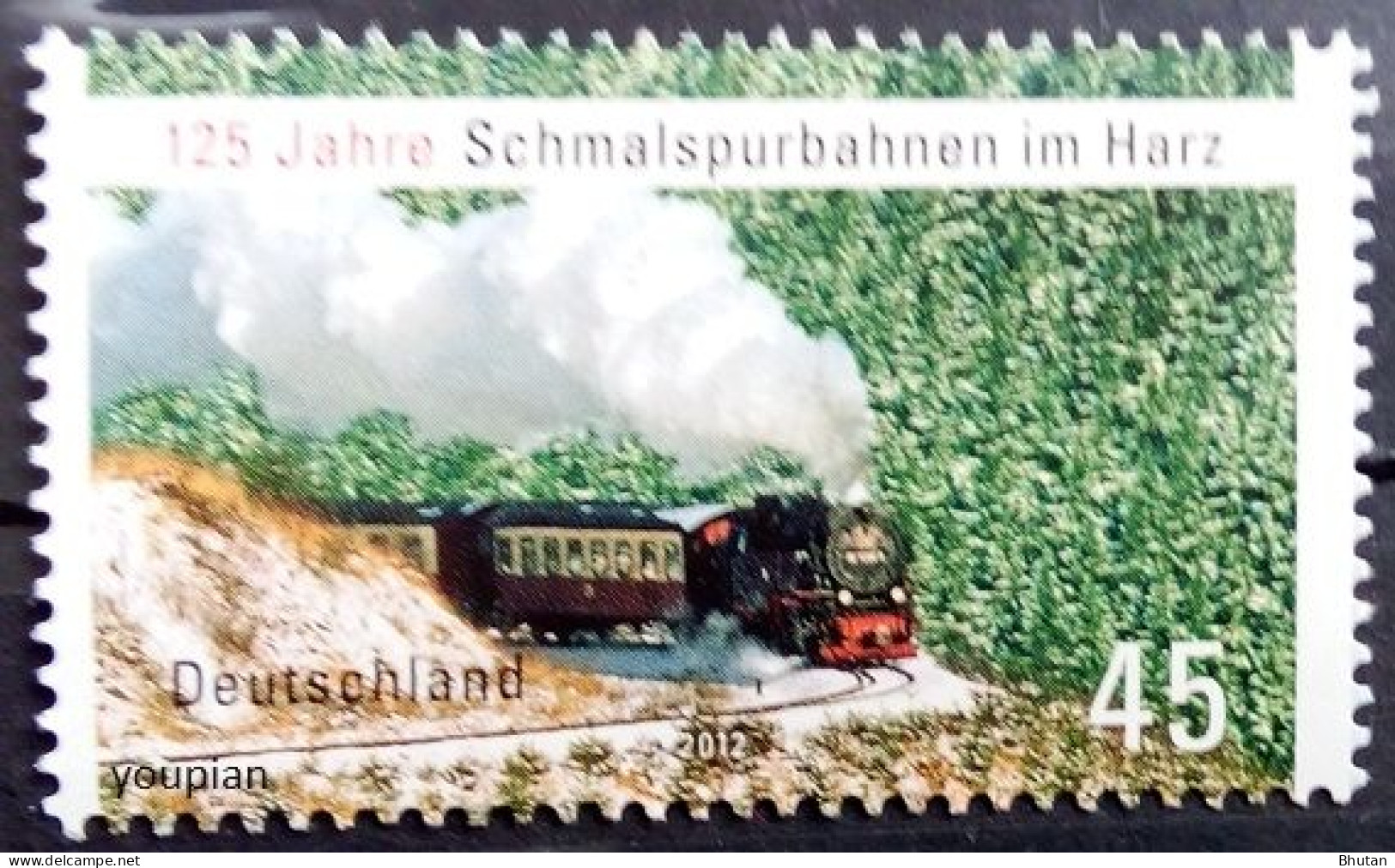 Germany 2012, 125 Years Of Narrow Gauge Railways In The Harz Mountains, MNH Single Stamp - Ongebruikt