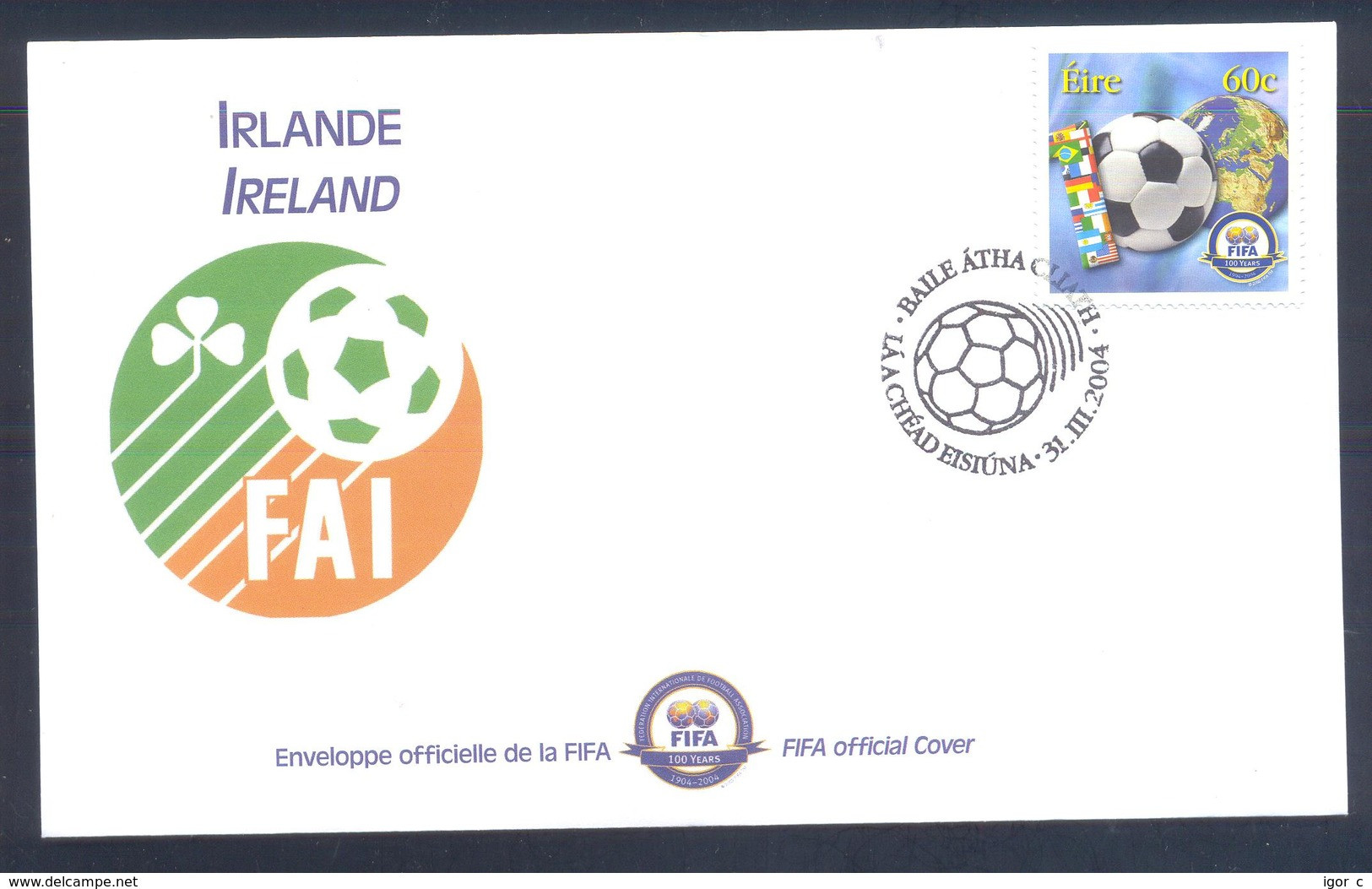 Ireland 2004 Cover: Football Fussball Soccer Calcio; Football Association Of Ireland - FAI - Other & Unclassified