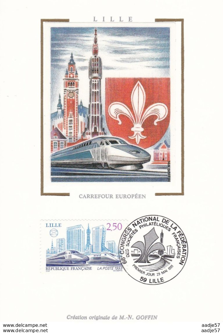 Frankreich France FDC Maximum Card 29.05.1993 - Treni