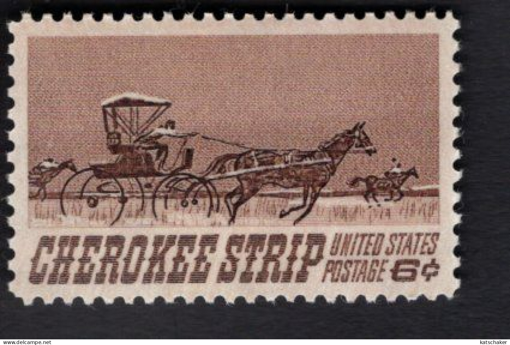 203630620 1968 SCOTT 1360 (XX) POSTFRIS MINT NEVER HINGED - CHEROKEE STRIP - Coach And Horse - Unused Stamps