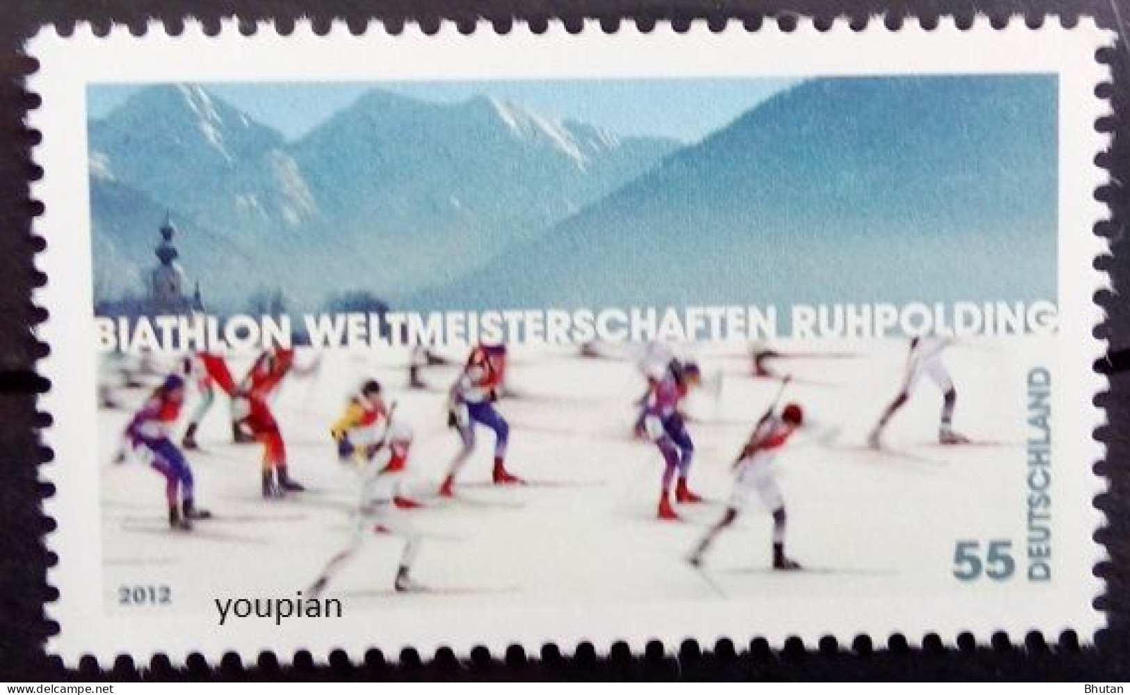 Germany 2012, Biathlon World Championships In Ruhpolding, MNH Single Stamp - Ungebraucht