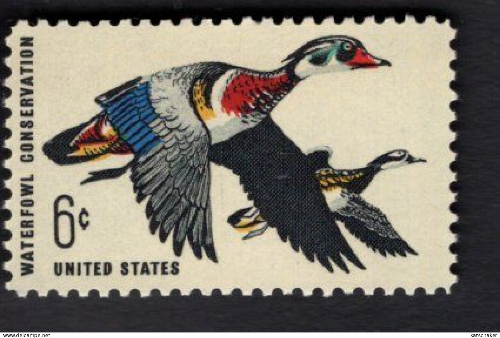 203630805 1968 SCOTT 1362 (XX)  POSTFRIS MINT NEVER HINGED  - WATERFOWL CONSERVATION - WOOD DUCKS - BIRDS - Ongebruikt