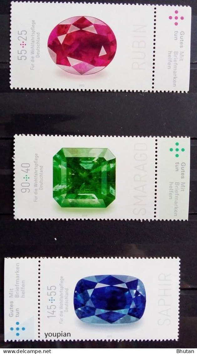 Germany 2012, Gemstones, MNH Stamps Set - Ongebruikt