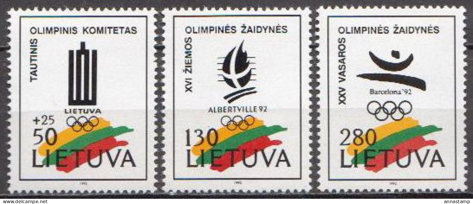 Lithuania MNH Set - Verano 1992: Barcelona