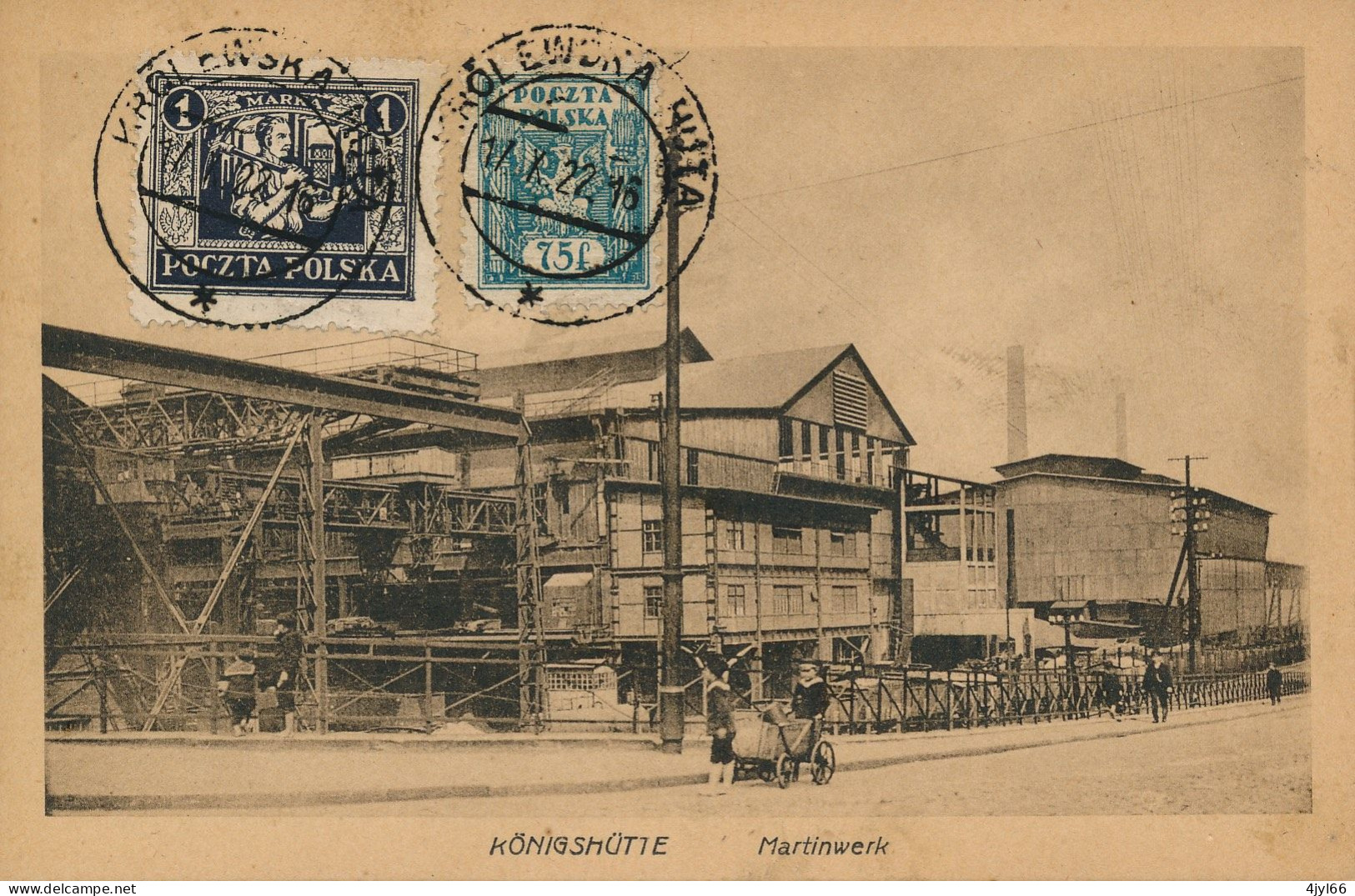 SILESIE Silesia - KONIGSHUTTE Krolewska Huta CHORZOW Oberschlesische - Martinwerk - Cachet Du 17 Octobre 1922 - - Pologne