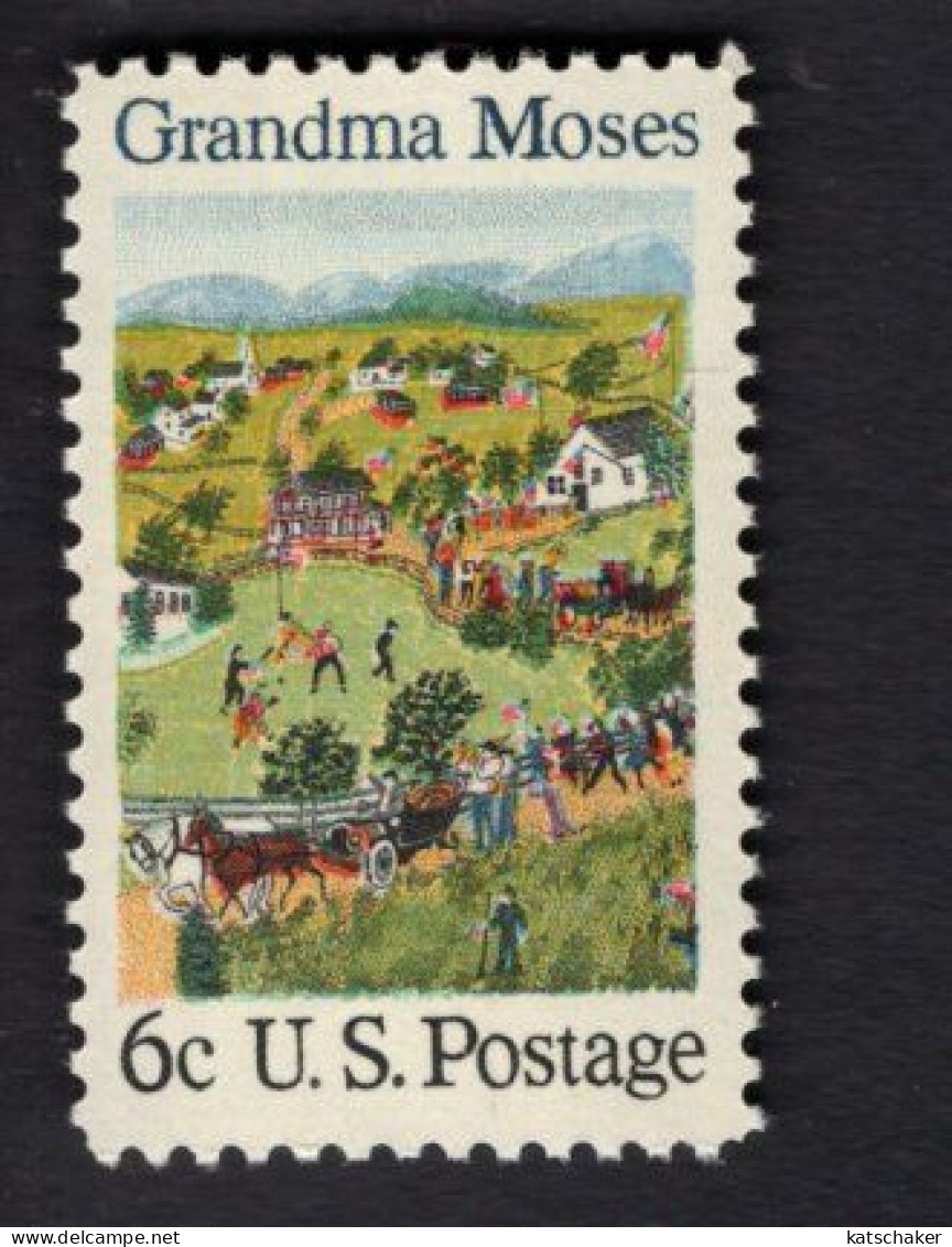 203631154 1968 SCOTT 1370 (XX) POSTFRIS MINT NEVER HINGED  (XX) - GRANDMA MOSES AMERICAN FOLKLORE - Unused Stamps