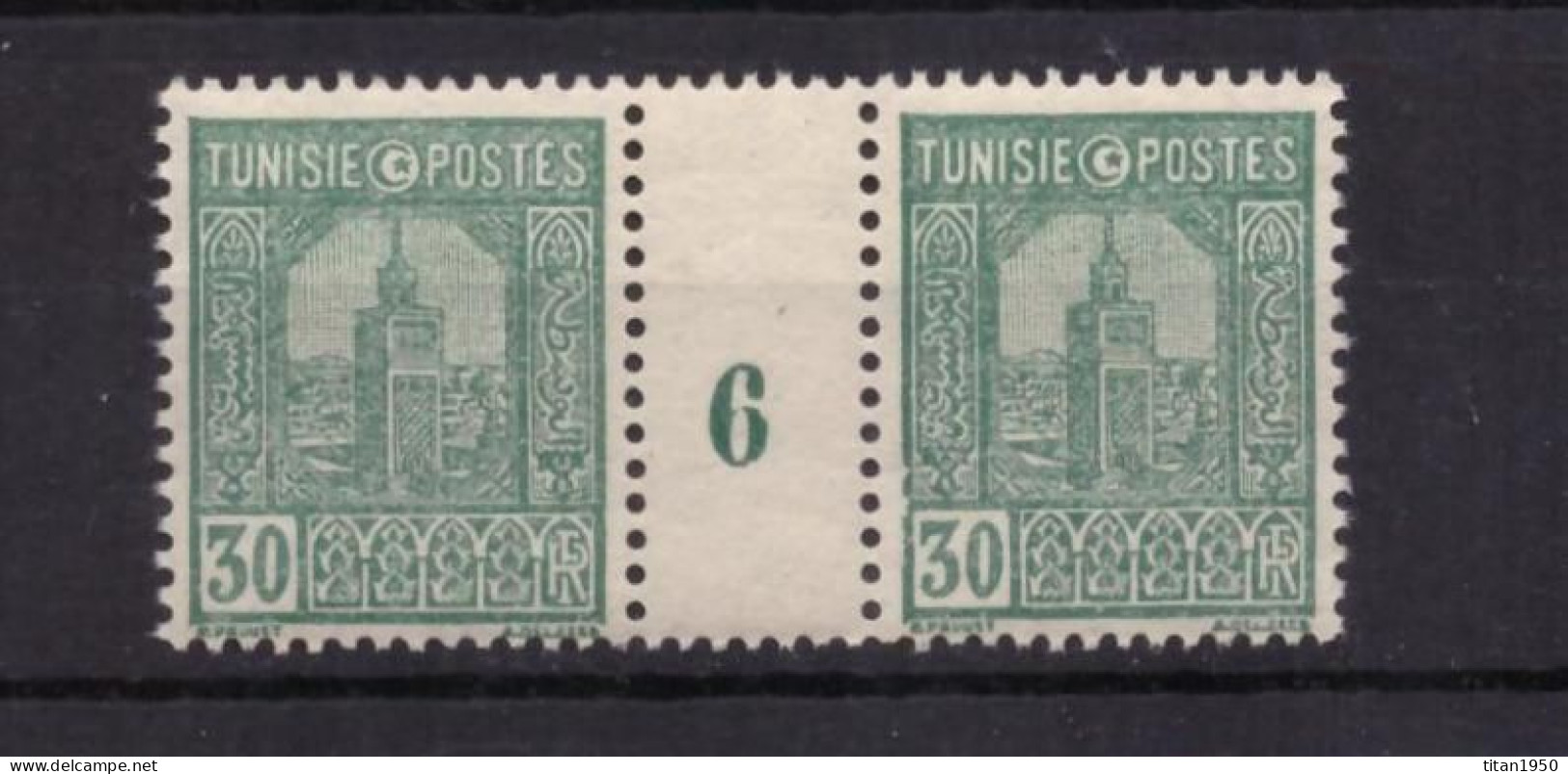 Tunisie - Millèsime 6 - Grande Mosquée De Tunis - 30c Vert - Paire De Timbres Neufs **  -  Cote 11 € - Ongebruikt