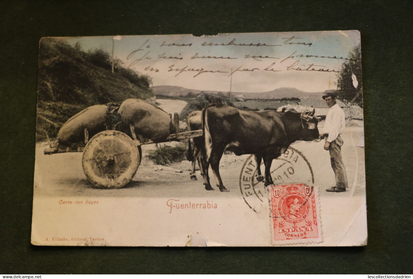 Carte Postale Espagne - Char à Boeufs -  Fuenterrabia - Spannen