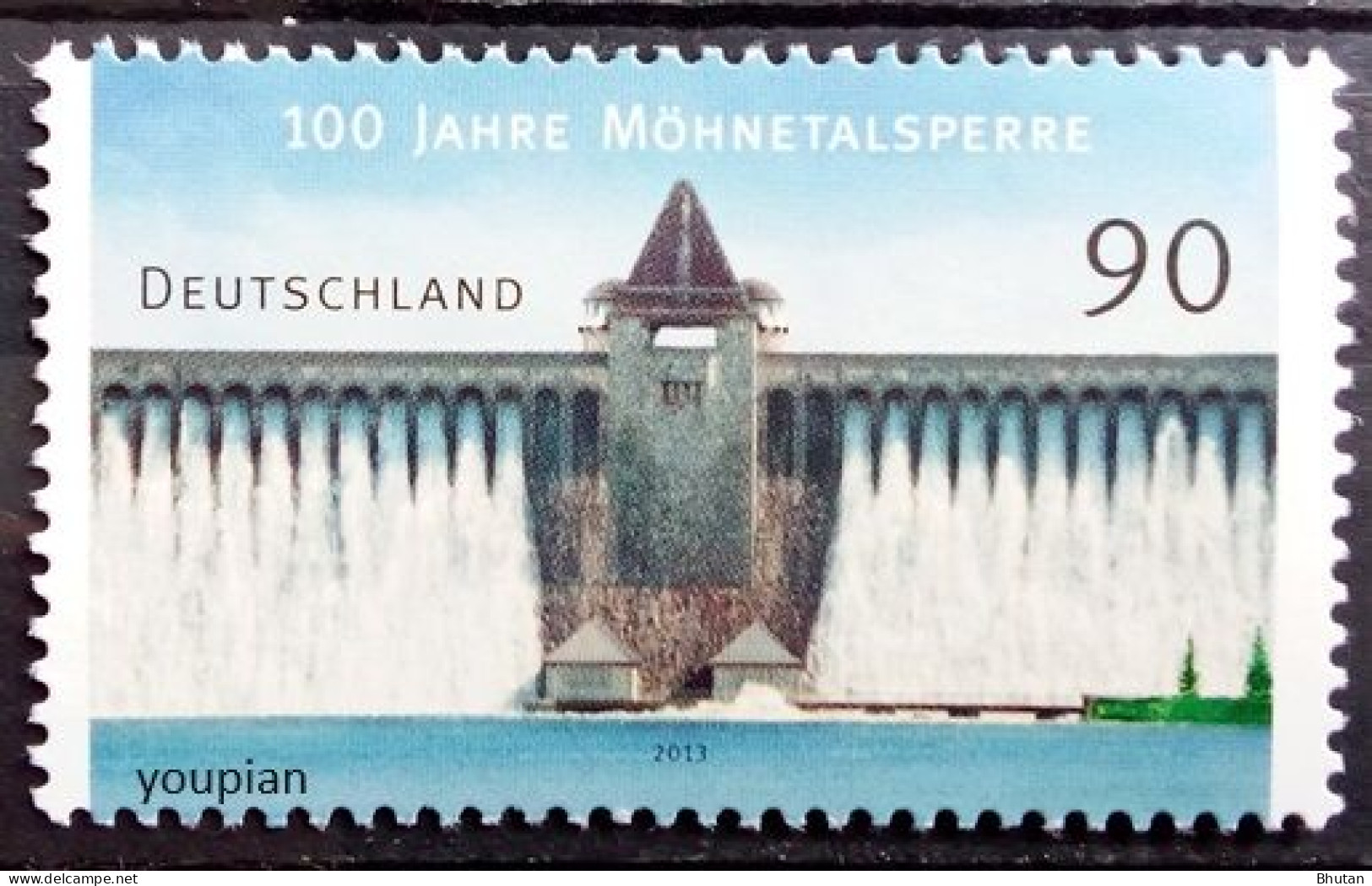 Germany 2013, 100 Years Of The Möhne Dam, MNH Single Stamp - Ungebraucht