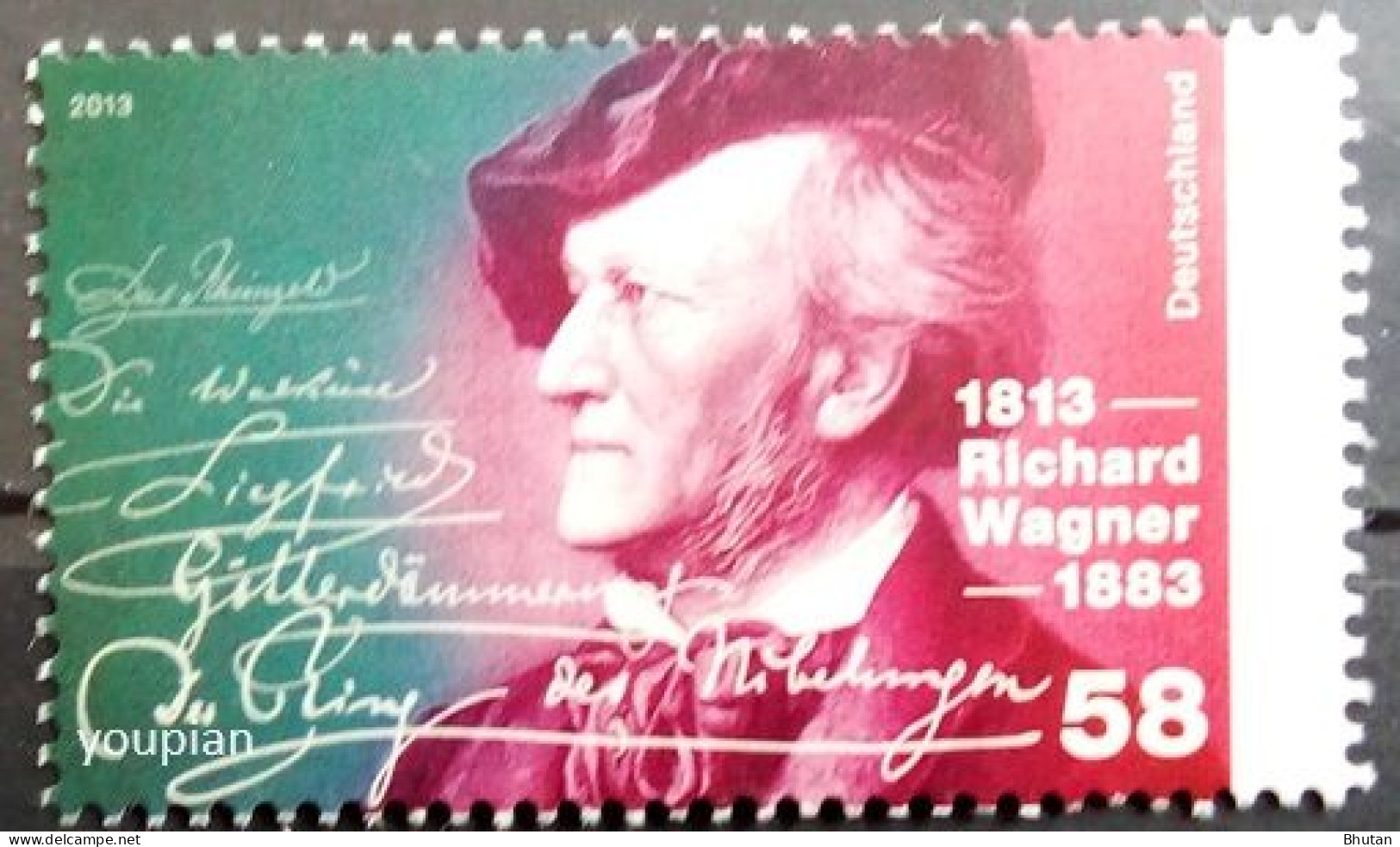 Germany 2013, 200th Birth Anniversay Of Richard Wagner, MNH Single Stamp - Ungebraucht