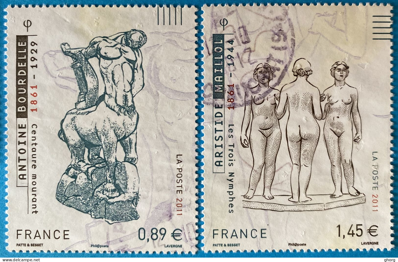 France 2012  : Sculptures D'Antoine Bourdelle Et D'Aristide Maillol N° 4626 à 4627 Oblitéré - Gebruikt