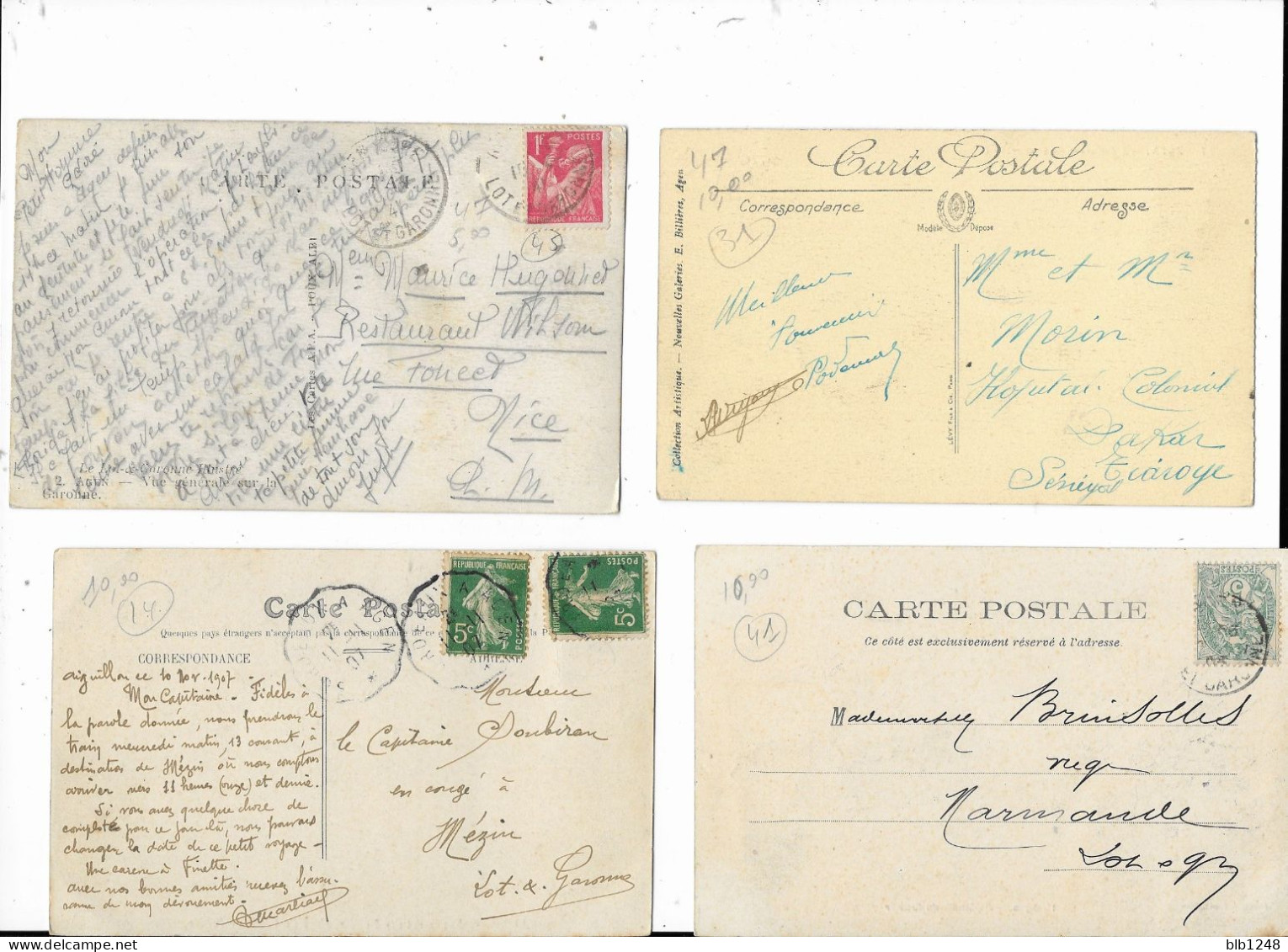 Lot En Vrac AGEN Lot De 14 CPA - 5 - 99 Postcards